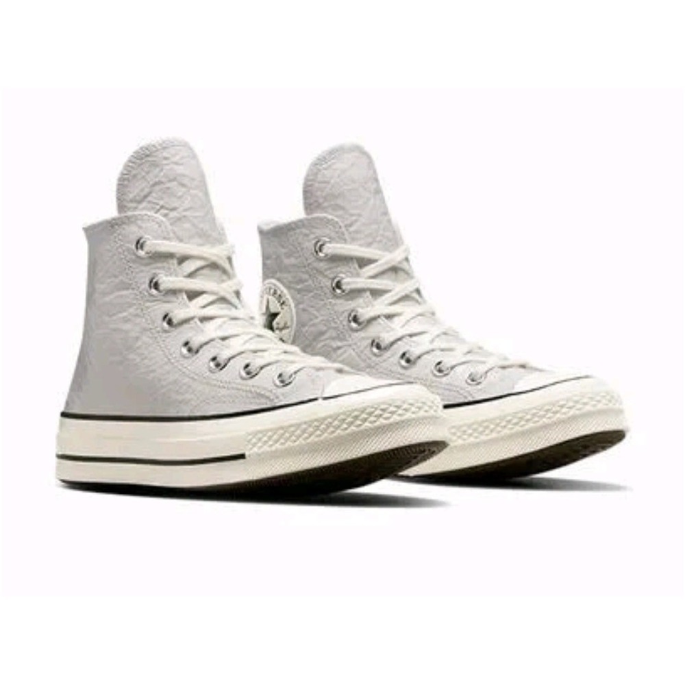 Converse Chuck 70 Hi Crinkled Leather Barley‎ Grey A13386C Women's Sz 6